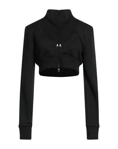 Courrèges Courreges Woman Sweatshirt Black Size L Polyester, Elastane