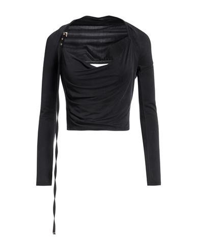Jacquemus Woman Top Black Size M Cupro, Elastane In Black