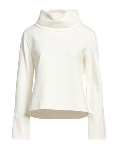 European Culture Woman T-shirt Cream Size L Cotton, Elastane In White
