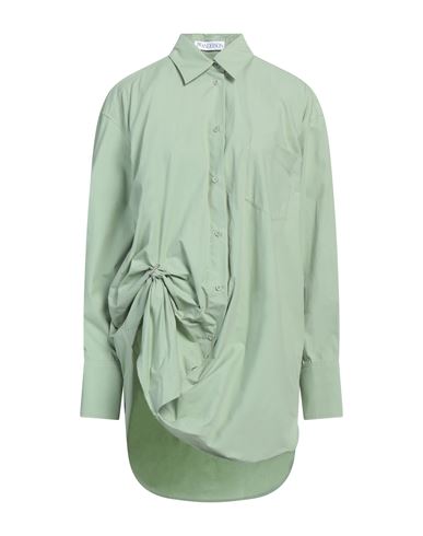 Shop Jw Anderson Woman Shirt Light Green Size 2 Cotton
