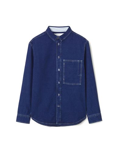 Shop Cos Man Denim Shirt Blue Size Xl Organic Cotton