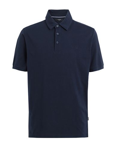 Jack & Jones Man Polo Shirt Midnight Blue Size M Organic Cotton, Elastane