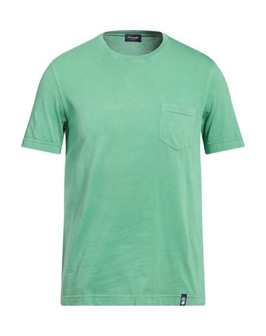 Drumohr Man T-shirt Green Size S Cotton