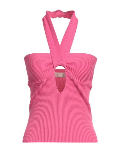Shop Haveone Woman Top Fuchsia Size Onesize Viscose, Polyester In Pink