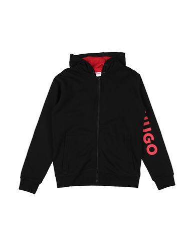Hugo Boss Hugo Toddler Boy Sweatshirt Black Size 4 Cotton, Polyester, Elastane In Black