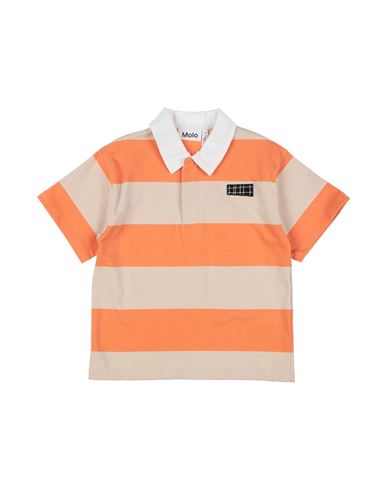 Molo Toddler Boy Polo Shirt Orange Size 7 Cotton In Orange