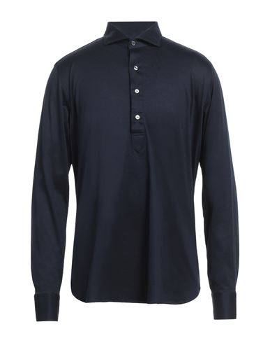 Shop Borriello Napoli Man Shirt Midnight Blue Size 17 ½ Cotton