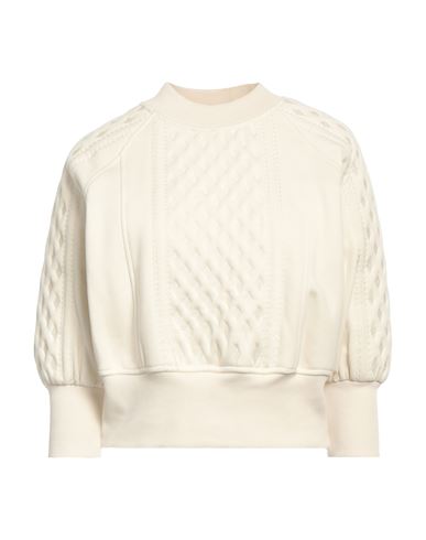Shop Jijil Woman Sweatshirt Ivory Size 4 Cotton, Polyester In White