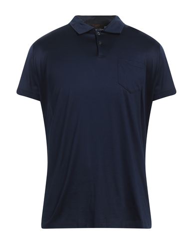 Moorer Man Polo Shirt Navy Size 50 Cotton In Blue