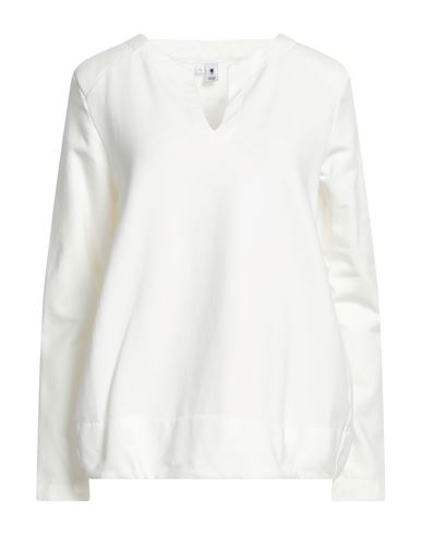 European Culture Woman Sweatshirt White Size Xxl Cotton, Elastane