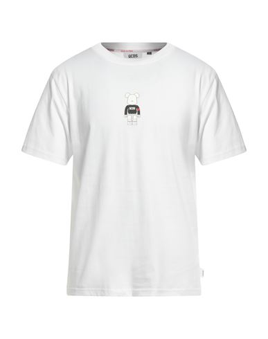 Shop Gcds Man T-shirt White Size L Cotton