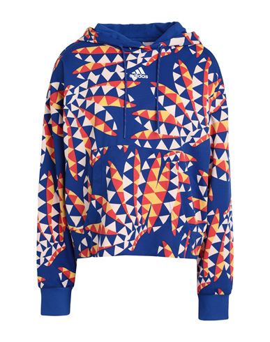Adidas X Farm Rio Farm Hoodie Woman Sweatshirt Blue Size 8 Cotton, Recycled Polyester
