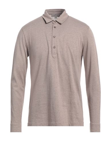 Shop Canali Man Polo Shirt Dove Grey Size 40 Cotton, Cashmere