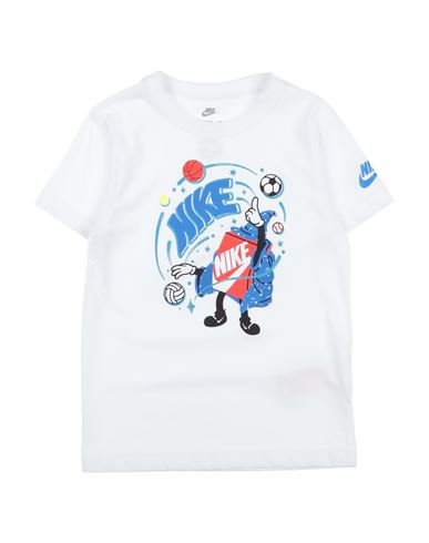 Nike Babies'  Magic Boxy Ss Tee Toddler Boy T-shirt White Size 6 Cotton, Polyester