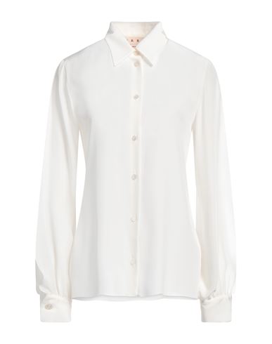 Shop Marni Woman Shirt Ivory Size 4 Silk In White