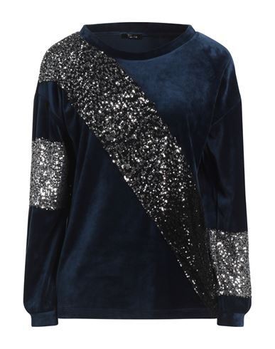 Shop Hanita Woman Sweatshirt Midnight Blue Size Xs Polyester, Elastane