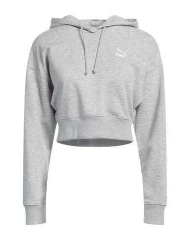Shop Puma Woman Sweatshirt Grey Size L Cotton, Polyester