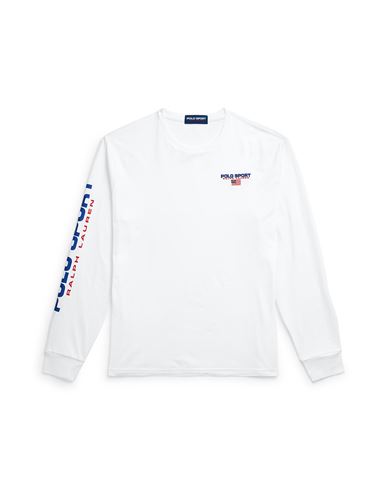 Polo Ralph Lauren Classic Fit Polo Sport Jersey T-shirt Man T-shirt White Size M Cotton