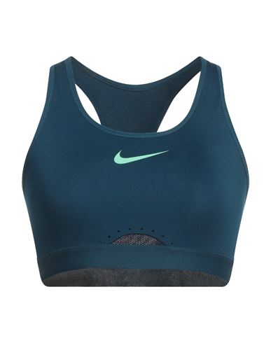 Shop Nike Woman Top Deep Jade Size M Polyester, Elastane, Polyamide In Green
