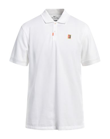 Shop Nike Man Polo Shirt White Size Xl Cotton, Polyester