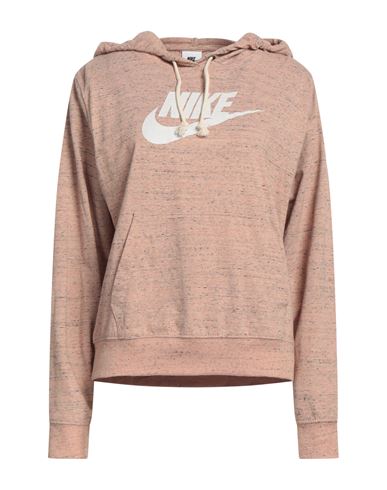 Shop Nike Woman Sweatshirt Light Brown Size M Cotton, Polyester In Beige
