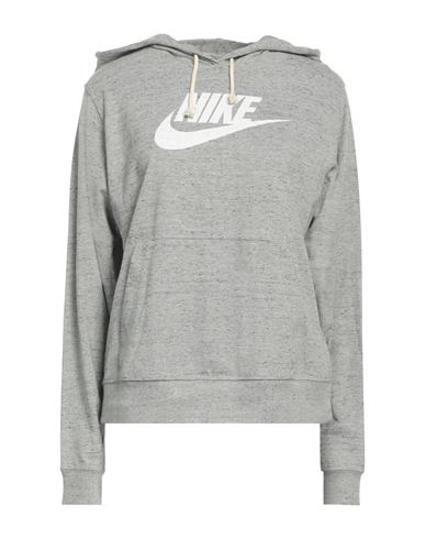 Shop Nike Woman Sweatshirt Light Grey Size M Cotton, Polyester