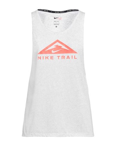 Shop Nike Woman Tank Top Light Grey Size Xl Polyester, Cotton, Viscose