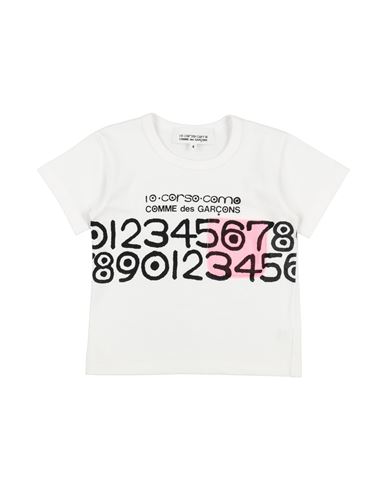 Shop Comme Des Garçons Toddler Boy T-shirt White Size 4 Cotton