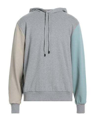 Shop Canali Man Sweatshirt Grey Size 48 Cotton