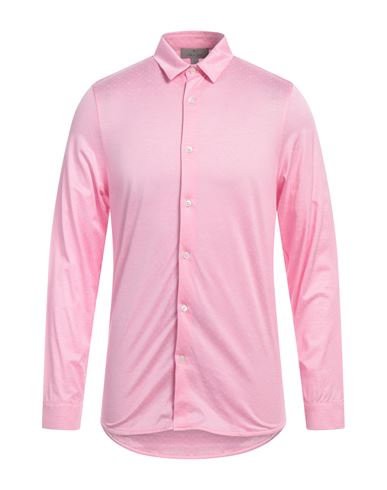Shop Canali Man Shirt Pink Size 40 Cotton