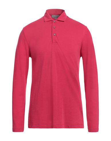 Shop Canali Man Polo Shirt Fuchsia Size 40 Virgin Wool In Pink