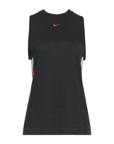 Shop Nike Woman Tank Top Black Size S Polyester, Cotton, Viscose