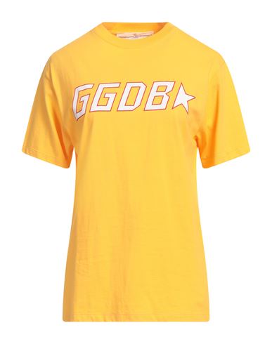 Shop Golden Goose Woman T-shirt Ocher Size S Cotton In Yellow