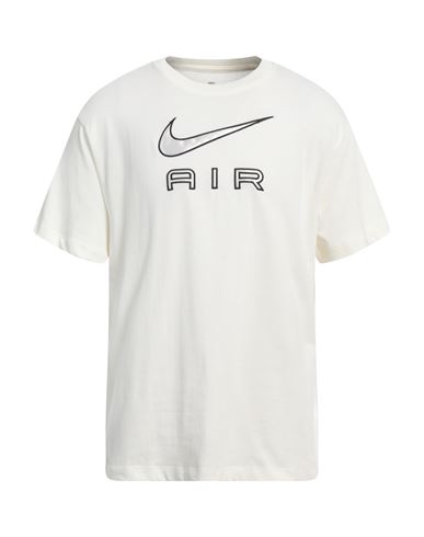 Shop Nike Woman T-shirt Ivory Size L Cotton In White