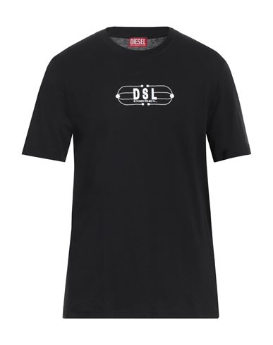 Diesel Man T-shirt Black Size 3xl Cotton