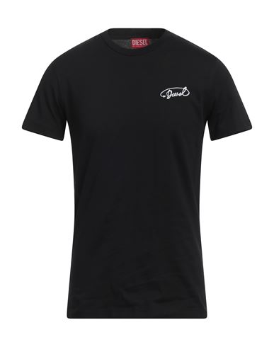 Shop Diesel Man T-shirt Black Size 3xl Cotton