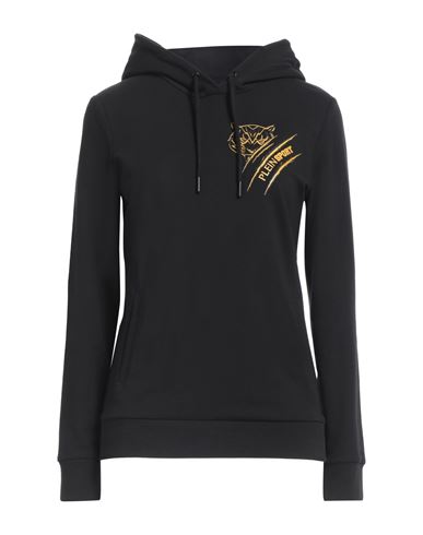 Shop Plein Sport Woman Sweatshirt Black Size Xl Cotton, Elastane
