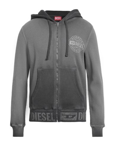 Shop Diesel Man Sweatshirt Grey Size 3xl Cotton, Elastane
