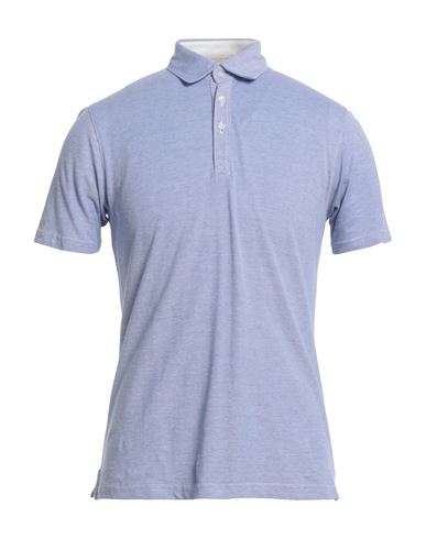 Rossopuro Man Polo Shirt Light Blue Size 3 Cotton In Blue