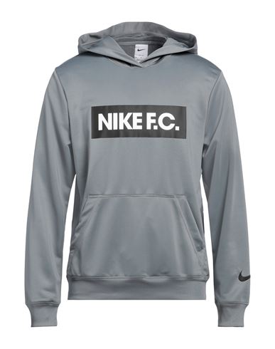 Shop Nike Man Sweatshirt Lead Size L Polyester In Grey