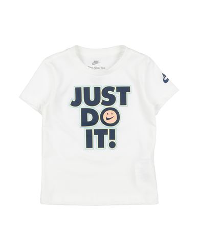 Nike Babies'  Smiley Jdi Ss Tee Toddler Boy T-shirt White Size 7 Cotton, Polyester