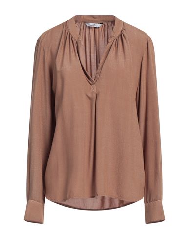 Shop Mason's Woman Top Camel Size 8 Viscose, Polyester In Beige