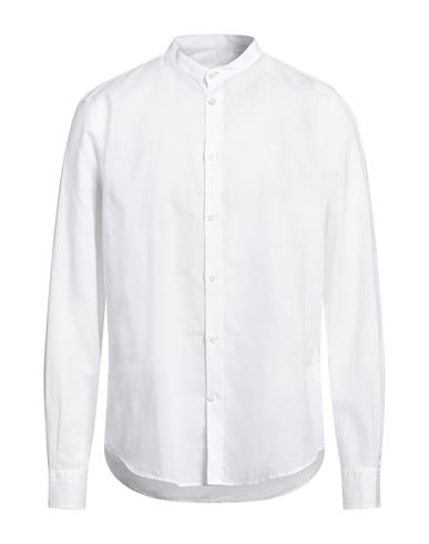 Harmont & Blaine Man Shirt White Size Xl Cotton, Linen