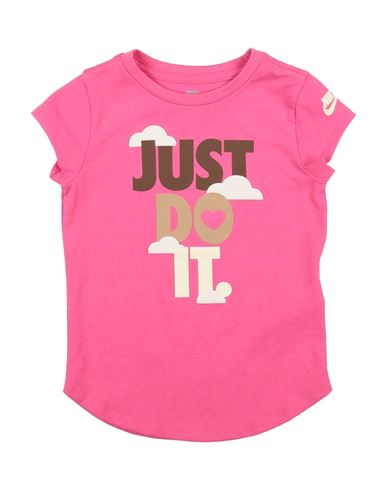 Nike Babies'  Sweet Swoosh Jdi Tee Toddler Girl T-shirt Fuchsia Size 6 Cotton, Polyester In Pink