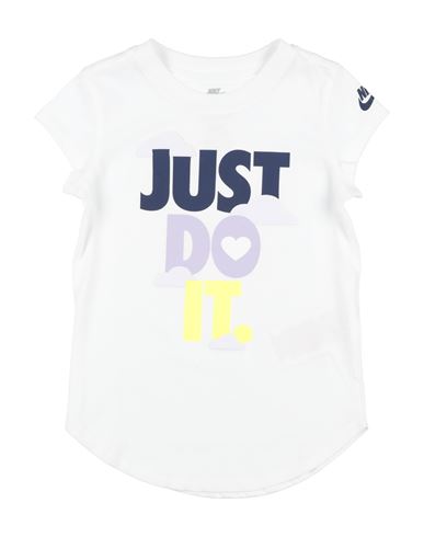 Nike Babies' Sweet Swoosh "just Do It" Toddler Graphic T-shirt In White