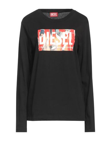 Shop Diesel Woman T-shirt Black Size Xl Cotton