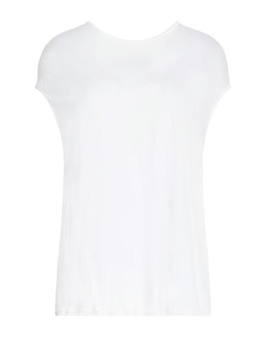 Shop Enza Costa Woman T-shirt White Size L Rayon, Silk