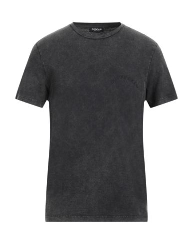 Shop Dondup Man T-shirt Steel Grey Size L Cotton