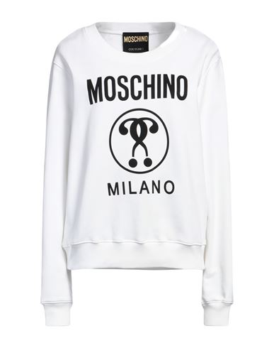 Shop Moschino Woman Sweatshirt White Size 12 Organic Cotton