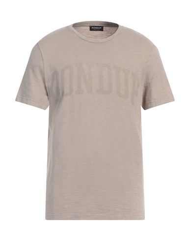 Shop Dondup Man T-shirt Light Brown Size Xl Cotton In Beige